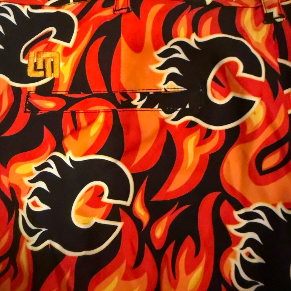 🔥 Loudmouth Calgary Flames NHL Licensed Pants – Size 34x34 – Rare & Bold! 🔥 - Picture 5 of 6